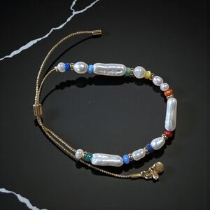 LOFT Gold and Multicolor Beaded Bracelet